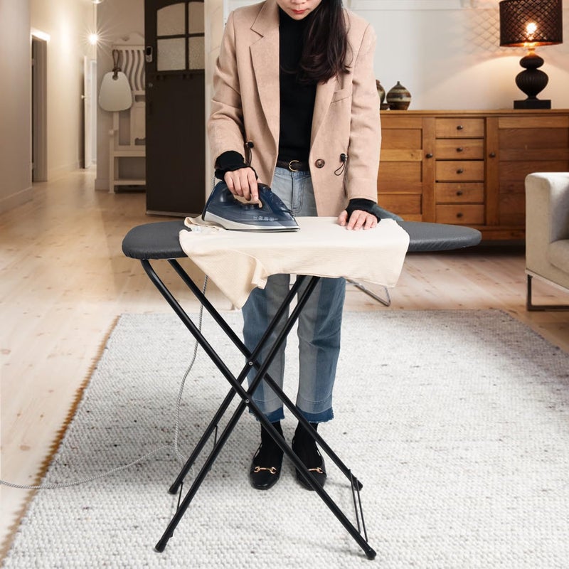 Duwee 13"×35" Ironing Board Small with Heat Resistant Cover,Folding Compact Ironing Board,Light Weight,Easy to Storage,Black - Image 3
